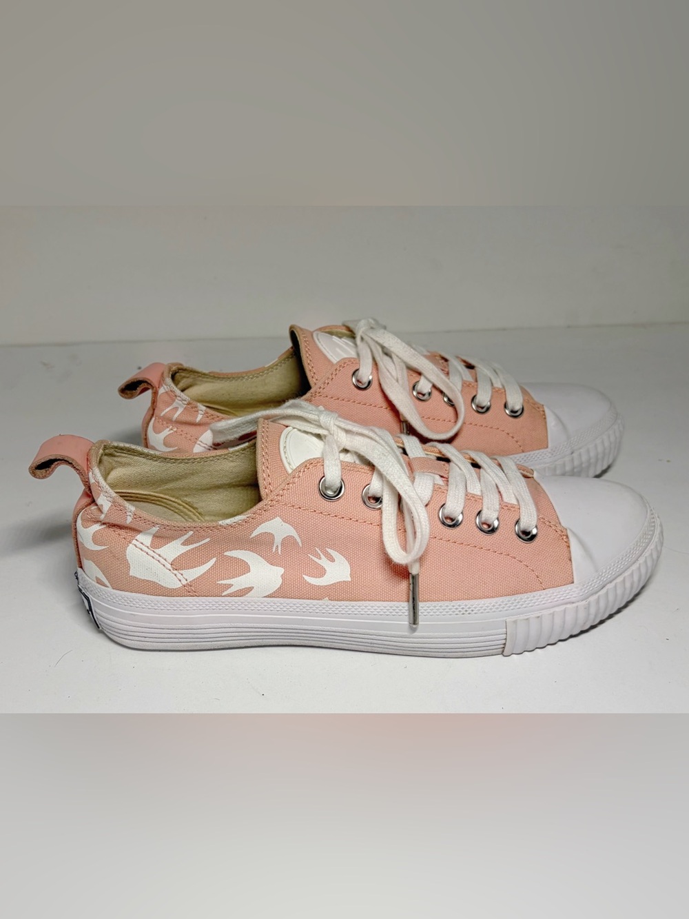 Mc Q by Alexander McQueen Pink Canvas Sneakers